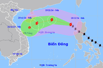 Bão số 9 hình thành, gặp không khí lạnh suy yếu trên biển Trung Trung Bộ