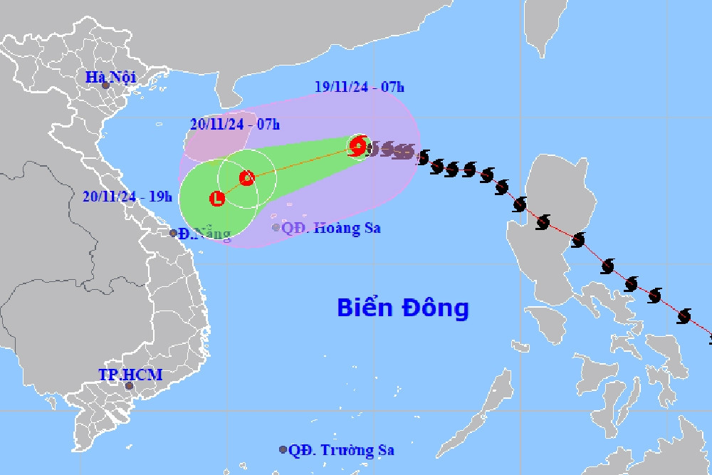 Tin mới nhất về bão số 9: Cường độ cấp 11, cách quần đảo Hoàng Sa 350km