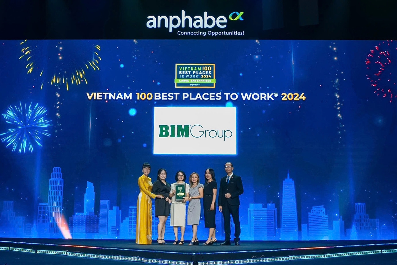 BIM Group được vinh danh Top 100 Nơi làm việc tốt nhất Việt Nam 2024