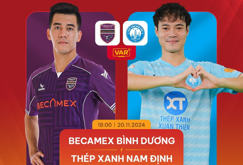 Trực tiếp bóng đá Bình Dương 0-0 Nam Định: Tiến Linh đối đầu Xuân Son