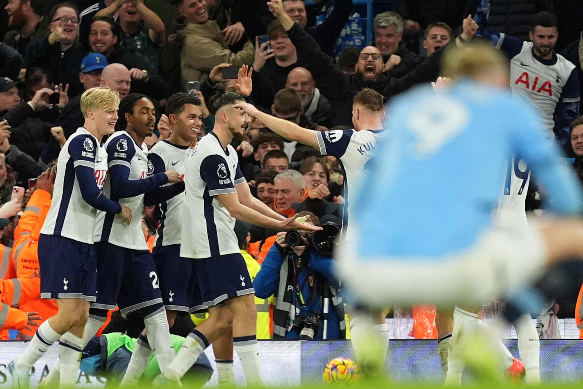 Man city Tottenham 0 4. PA