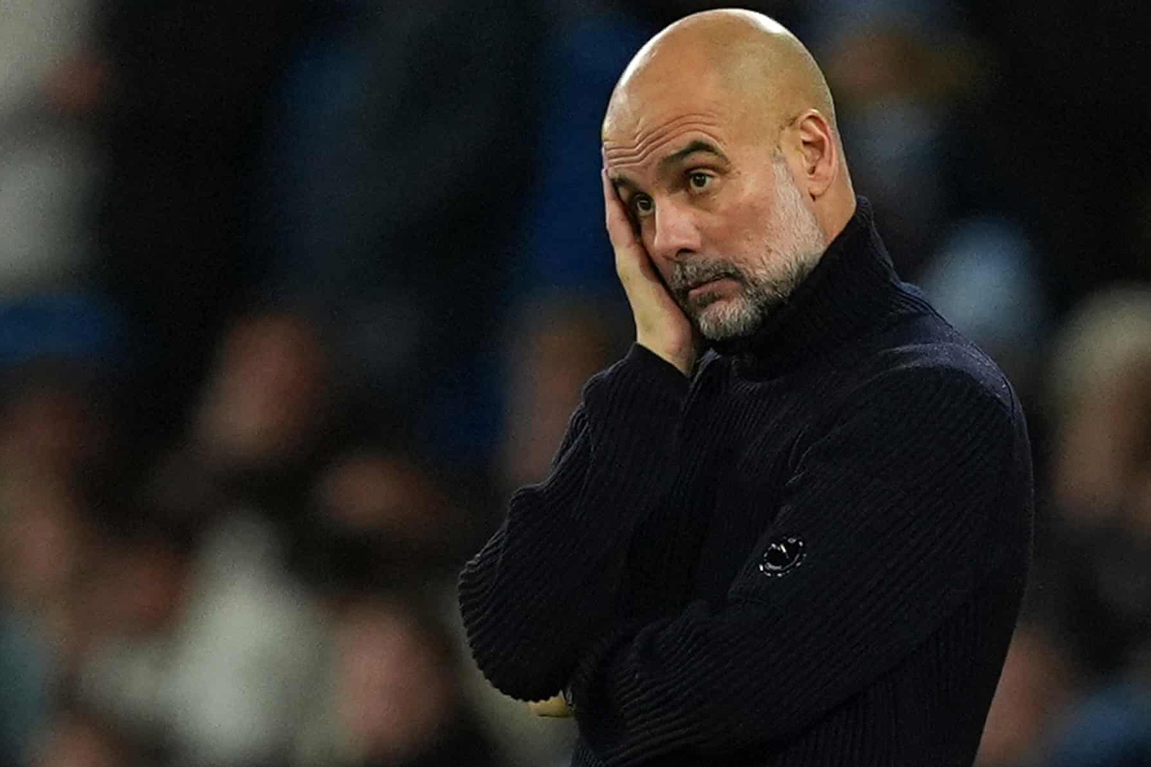 Pep Guardiola Man city Tottenham. PA