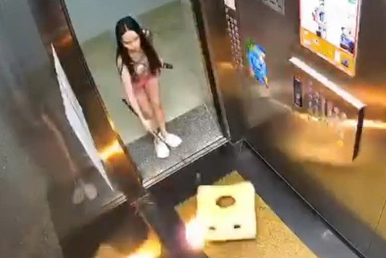 Cô gái ném vật cháy vào thang máy chung cư ở Vũng Tàu gây xôn xao