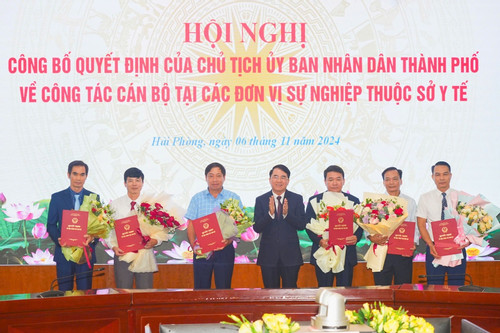 Bổ nhiệm 6 giám đốc đơn vị thuộc Sở Y tế Hải Phòng