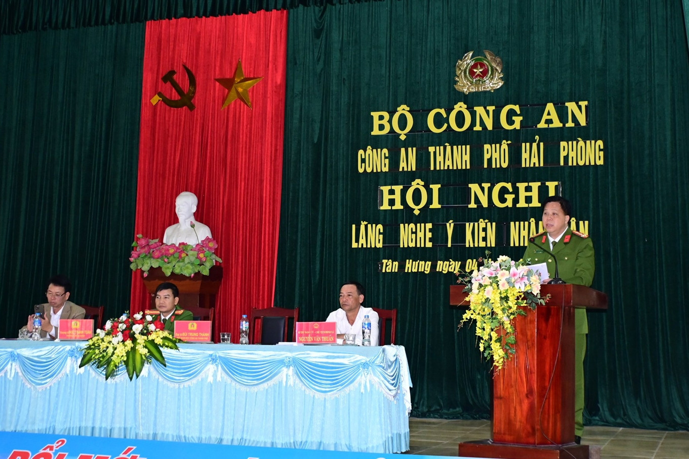 Hải Phòng: Lãnh đạo Công an về xã mở hội nghị lắng nghe phản ánh của nhân dân