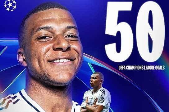 Mbappe báo tin xấu cho Real Madrid sau bàn thắng thứ 50 ở Cúp C1