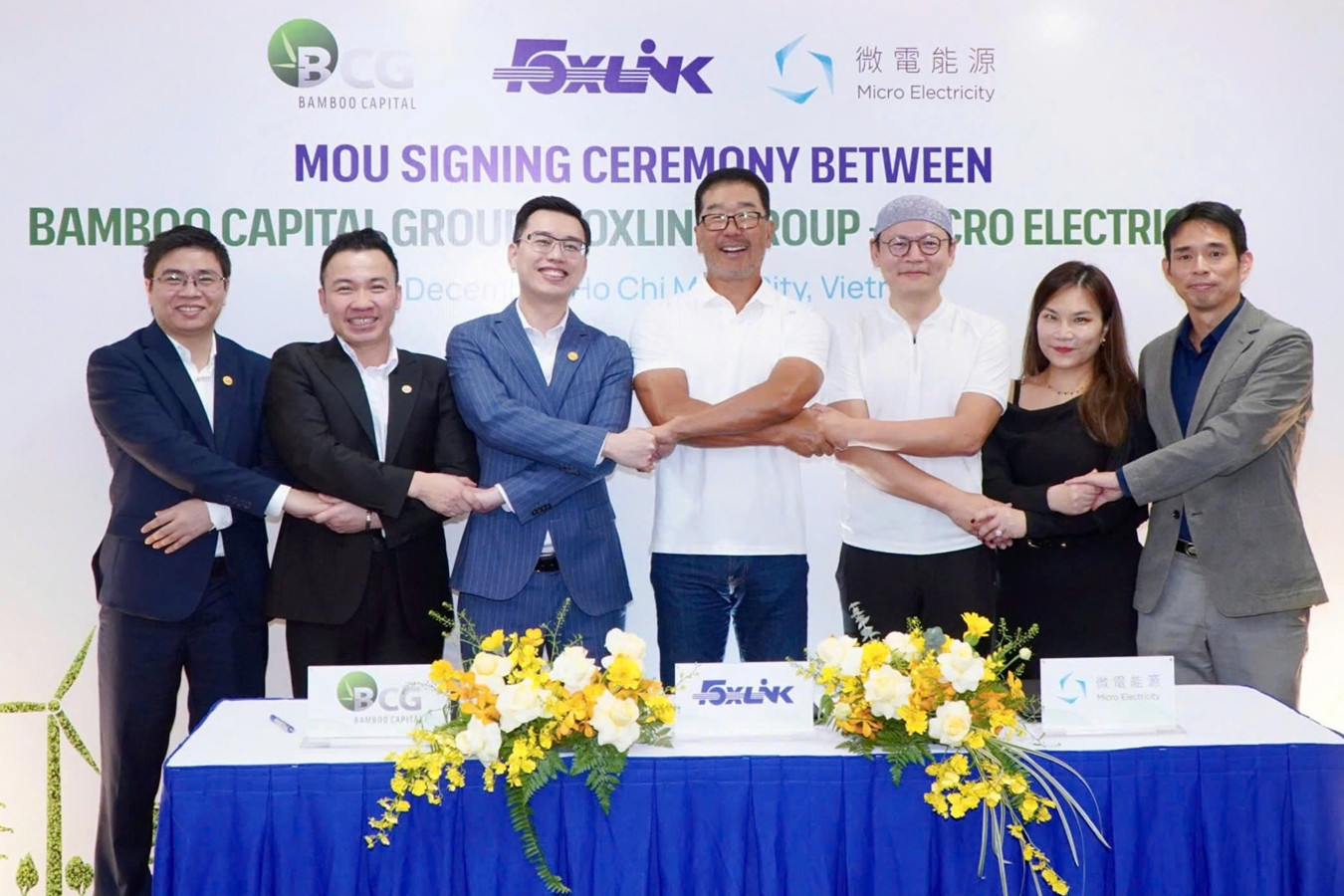 Bamboo Capital cùng Foxlink, Micro Electricity mở liên minh năng lượng tái tạo