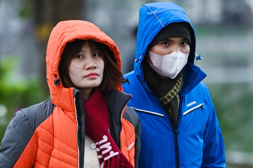 Không khí lạnh tiếp tục tăng cường rất mạnh, Hà Nội rét đỉnh điểm 10 độ