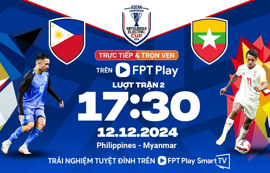 Link xem trực tiếp bóng đá Philippines đấu với Myanmar: Bảng B AFF Cup 2024