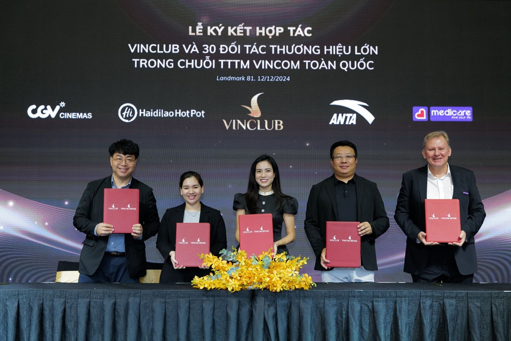 VinClub hợp tác hơn 30 thương hiệu hàng đầu trong hệ thống TTTM Vincom
