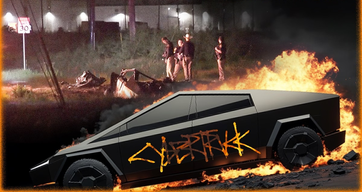 Xe điện Tesla Cybertruck bốc cháy khi va chạm sau 2 vụ tai nạn