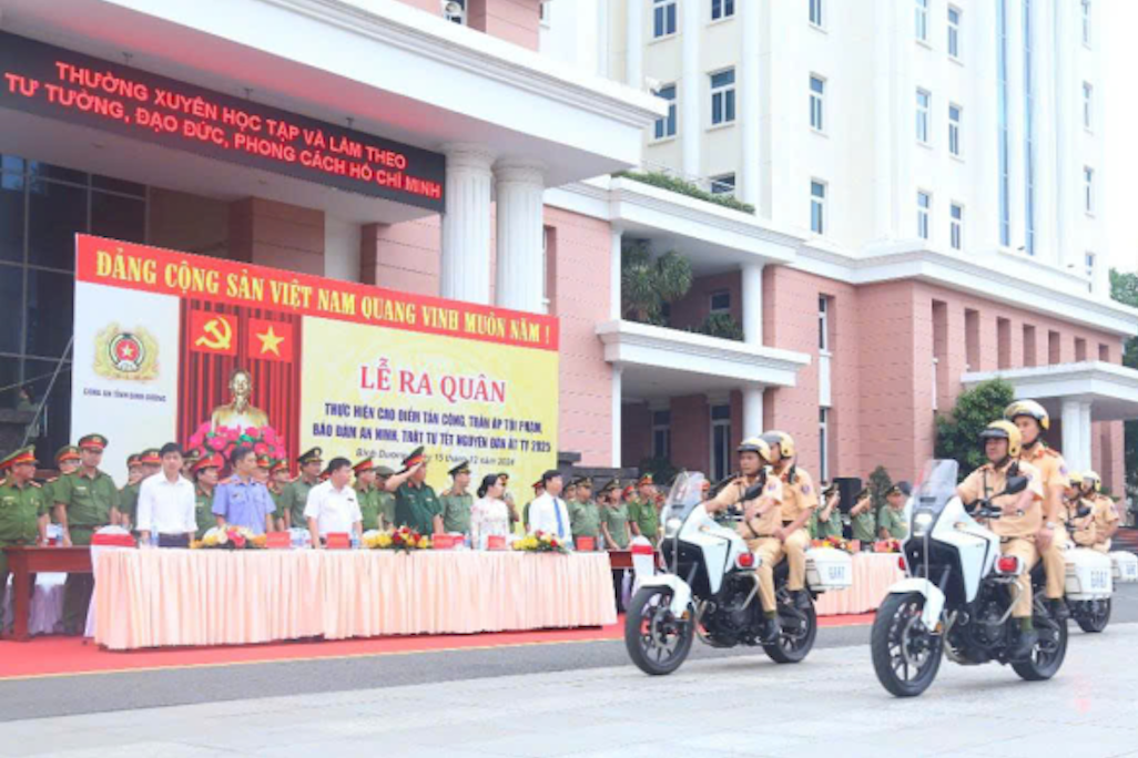 Công an Bình Dương ra quân cao điểm phòng chống tội phạm dịp Tết Ất Tỵ