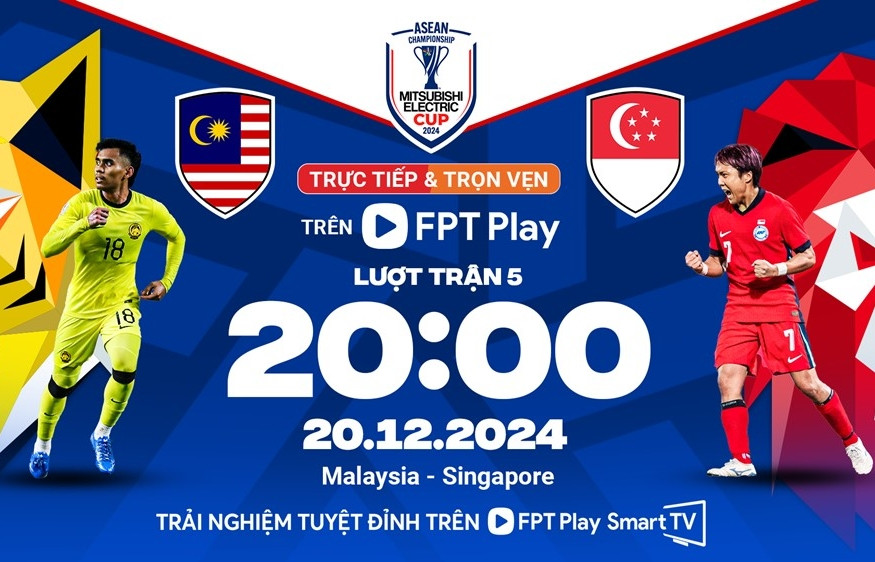 Link xem trực tiếp bóng đá Malaysia đấu với Singapore: Bảng A AFF Cup 2024