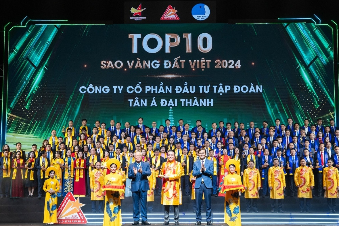 Tân Á Đại Thành được vinh danh Top 10 Sao Vàng đất Việt năm 2024