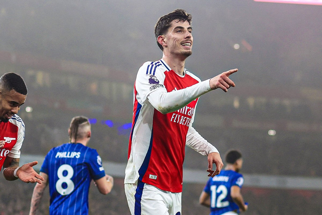 Kai Havertz tỏa sáng, Arsenal leo lên vị trí thứ 2