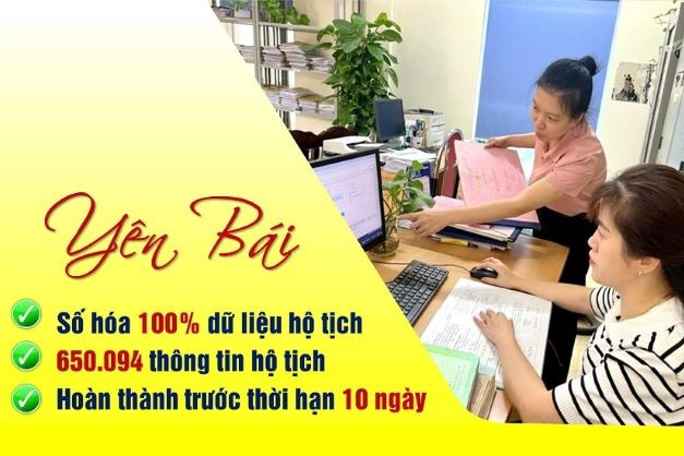 Tỉnh Yên Bái hoàn thành số hóa dữ liệu hộ tịch trên địa bàn