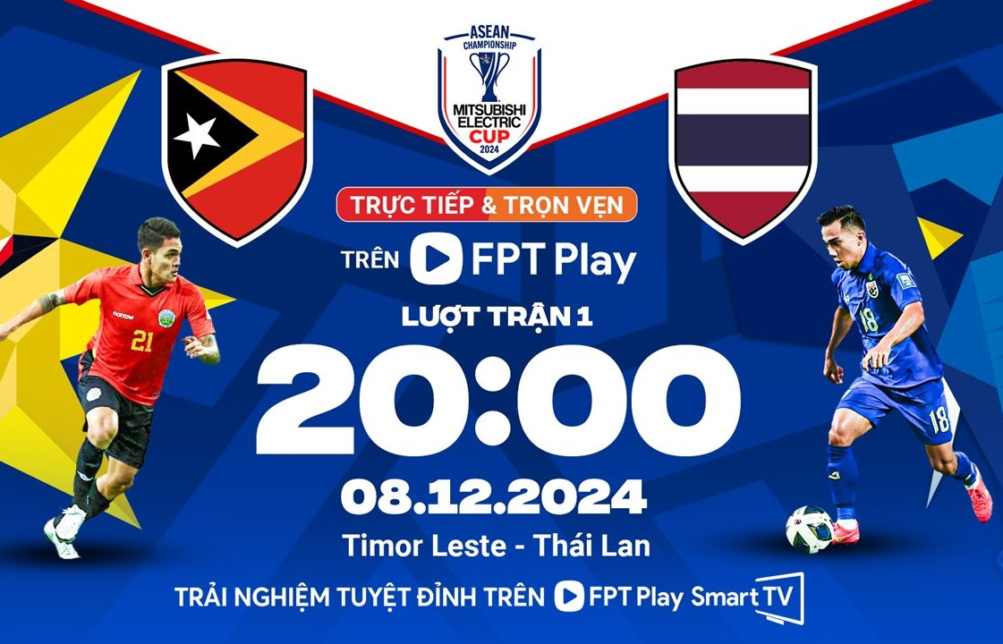 Link xem trực tiếp bóng đá Timor Leste đấu với Thái Lan: Bảng A AFF Cup 2024