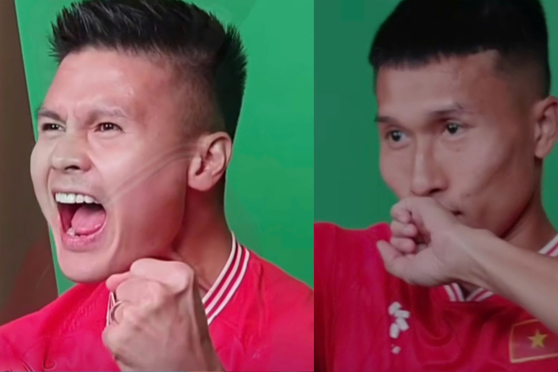 Tuyển thủ Việt Nam biểu cảm gây sốt trước trận đấu với Lào