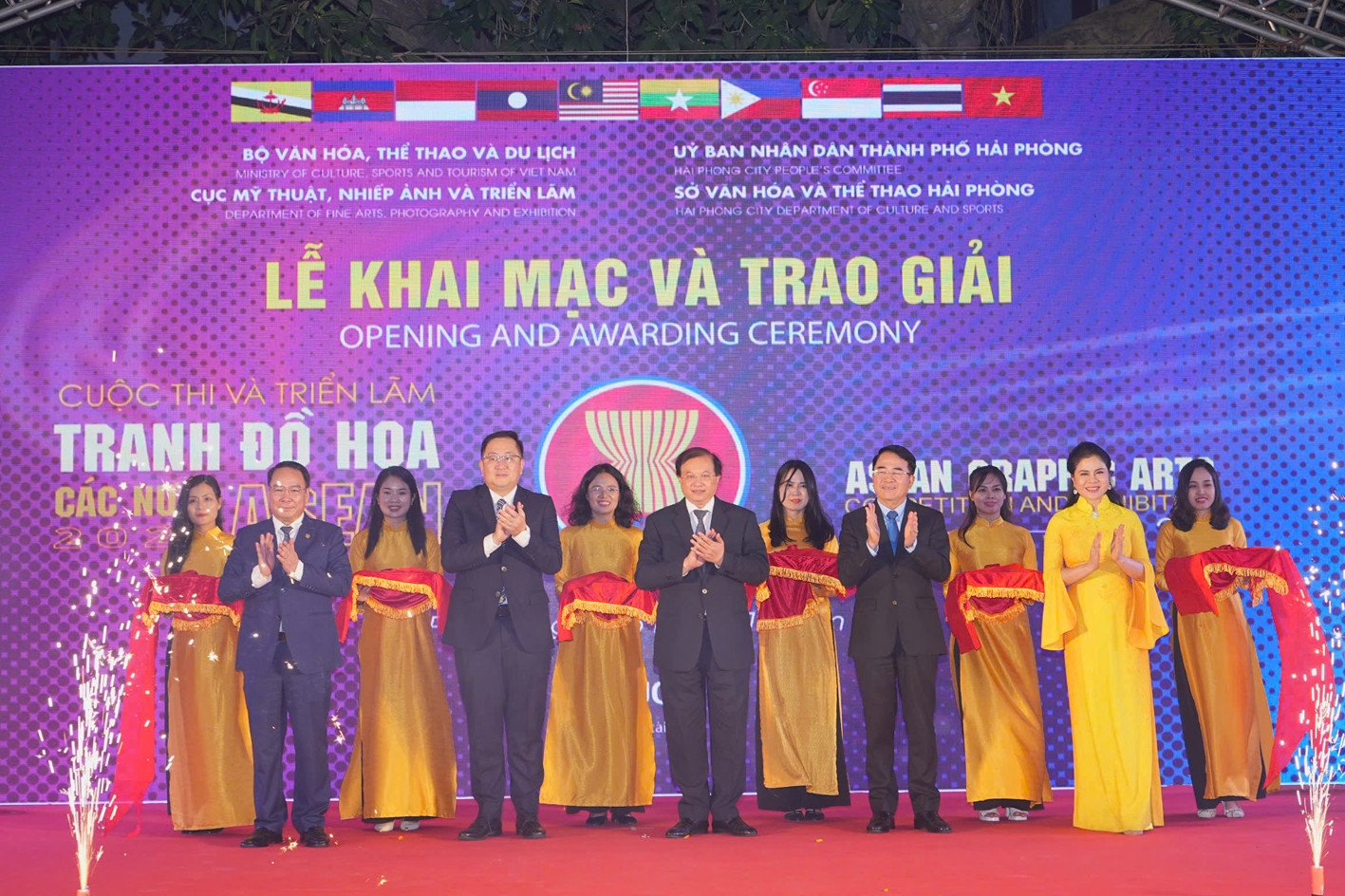 Khai mạc Triển lãm Tranh Đồ họa các nước ASEAN 2024 tại Hải Phòng