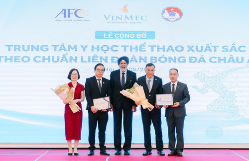 Đại diện duy nhất Việt Nam được công nhận là Trung tâm y học thể thao xuất sắc