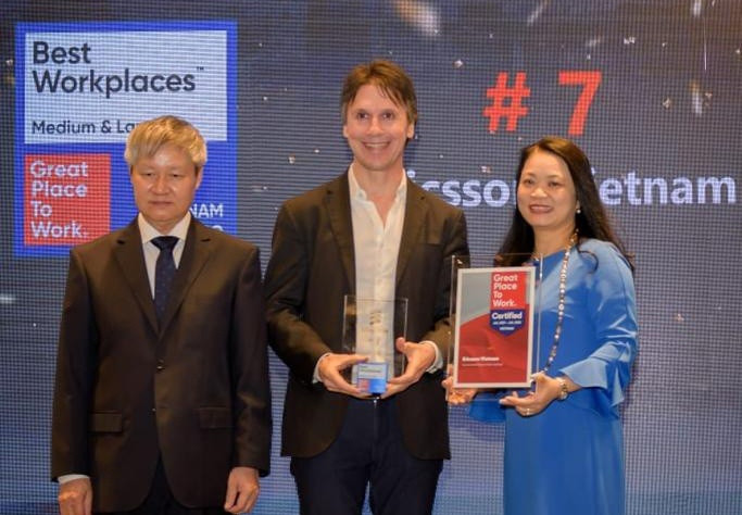 Ericsson Việt Nam được vinh danh Top 10 Nơi làm việc tuyệt vời tại Việt Nam 2022