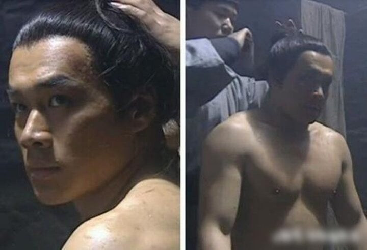 Vương Tư Ý đã chạm mặt Đinh Hải Phong ngay ngày đầu tới casting, thân hình rắn chắc, cường tráng của anh khi tập tạ khiến cô rất ấn tượng.