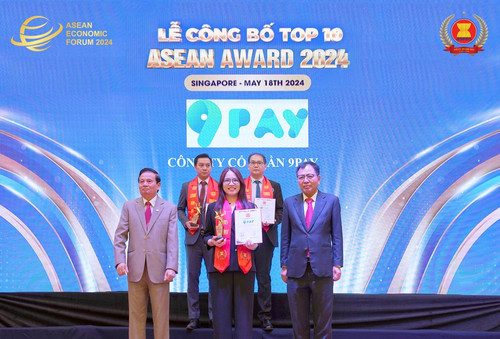 9Pay được vinh danh Top 10 Thương hiệu tiêu biểu ASEAN 2024