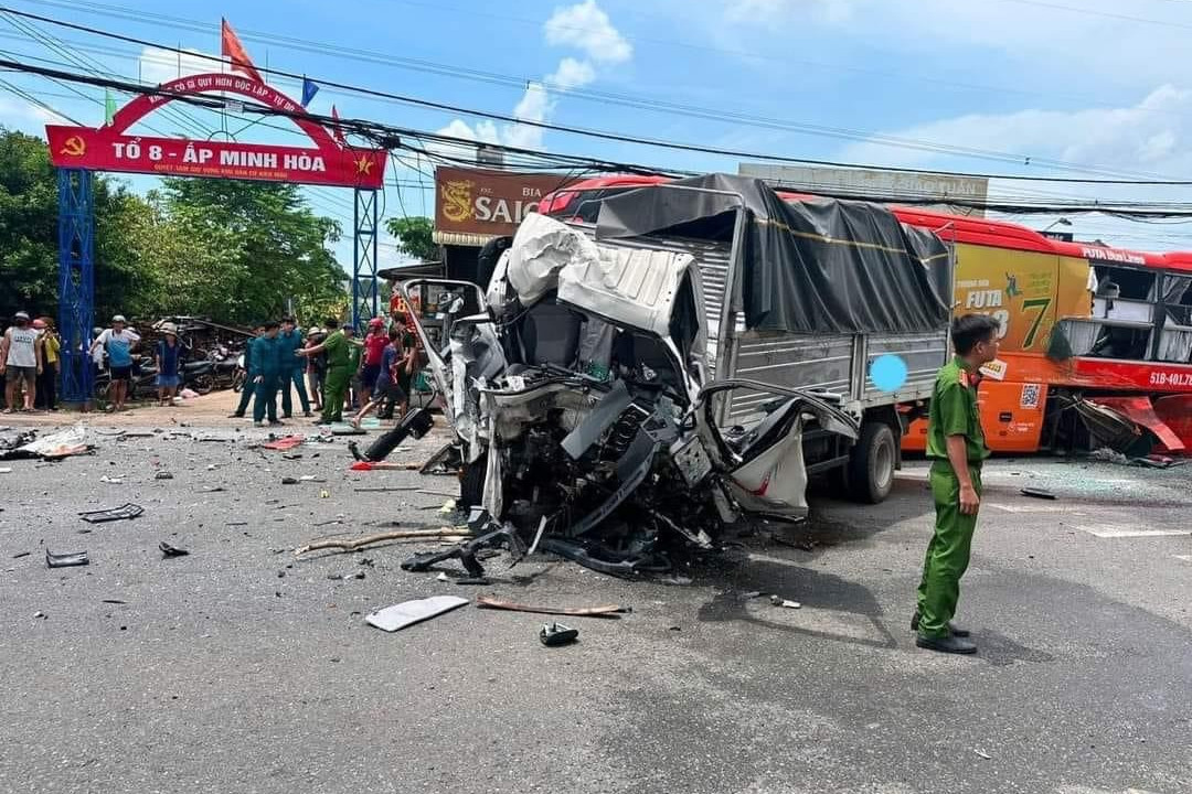 Tạm giam tài xế xe container gây tai nạn liên hoàn ở Bình Phước
