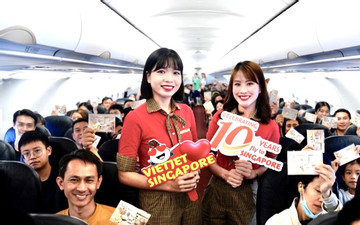 10 năm bay Singapore bằng VietJet: Quà tặng 10.000 vé từ 0 đồng