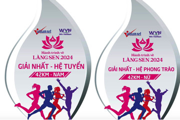 Lộ diện cúp giải chạy marathon Hành trình về Làng Sen 2024
