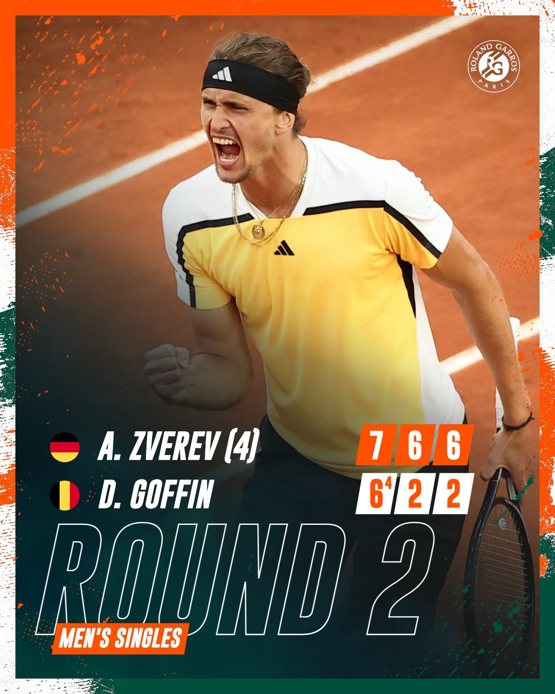 Djokovic, Zverev và Medvedev 'rủ nhau' vào vòng 3 Roland Garros roland garros 5.jpg