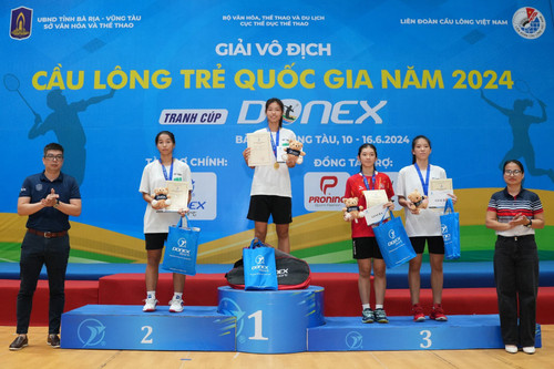 Giải cầu lông trẻ Quốc gia 2024 tìm ra các nhà vô địch