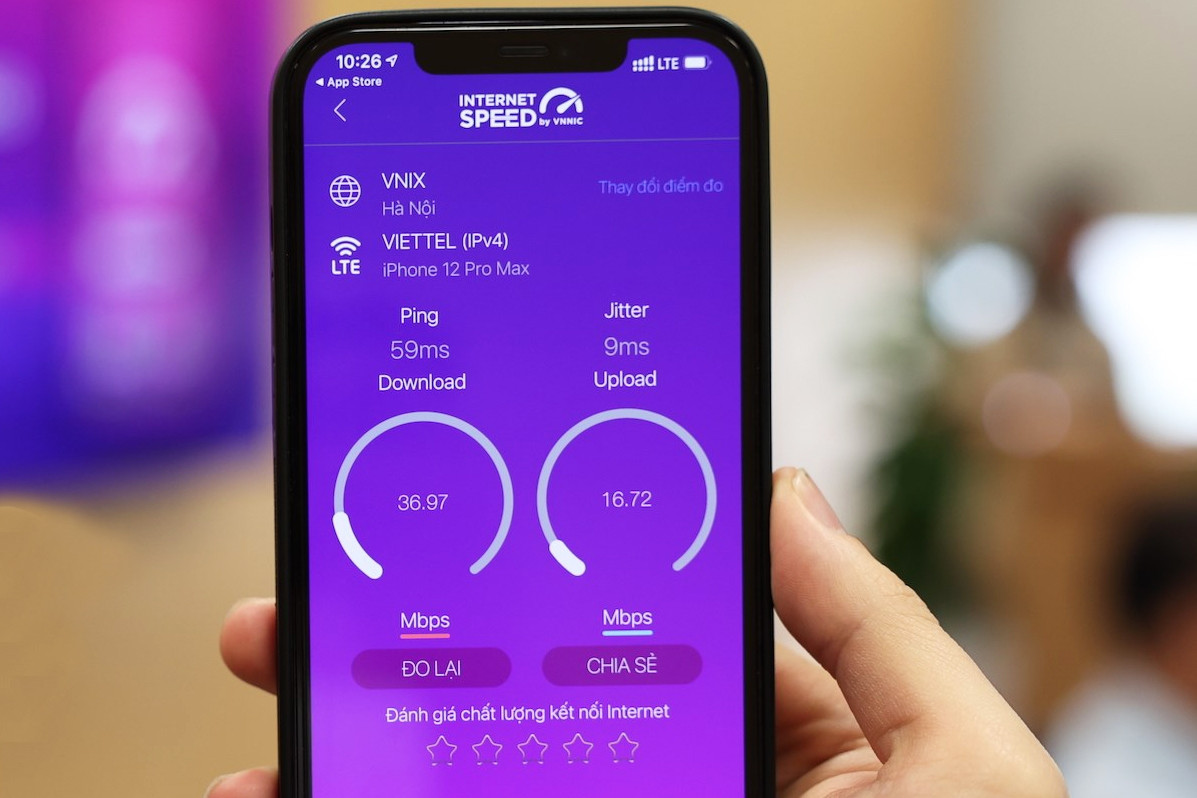 Tốc độ Internet di động tăng nhẹ trong tháng 5/2024