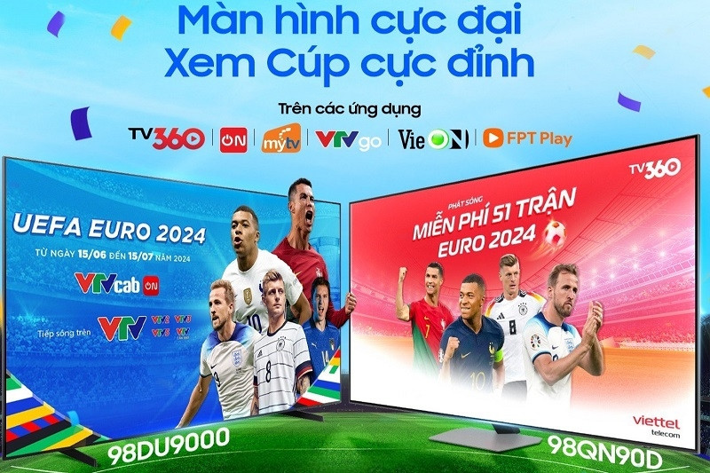 Cách xem EURO 2024 miễn phí trên TV Samsung