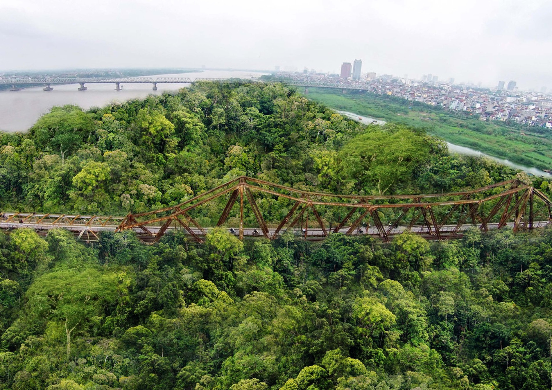 Hình ảnh giới thiệu của dự án 'Lá phổi xanh' quy hoạch Bãi Giữa sông Hồng.jpg