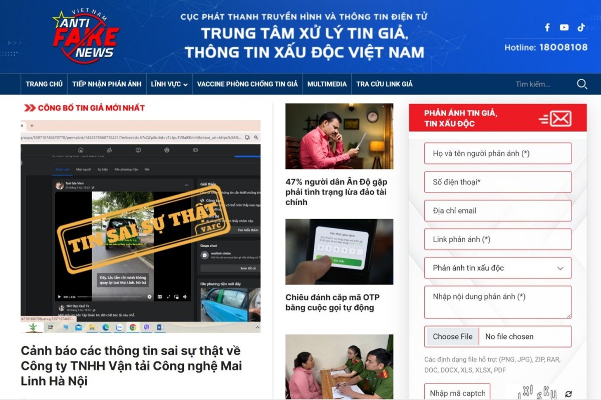 Nâng cấp phiên bản mới cho trang Chống tin giả và lan toả trên các mạng xã hội