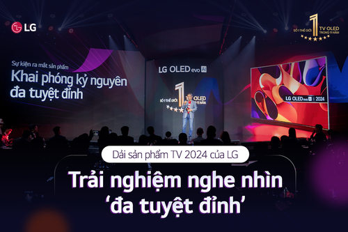 Dải sản phẩm TV 2024 của LG - trải nghiệm nghe nhìn ‘đa tuyệt đỉnh’