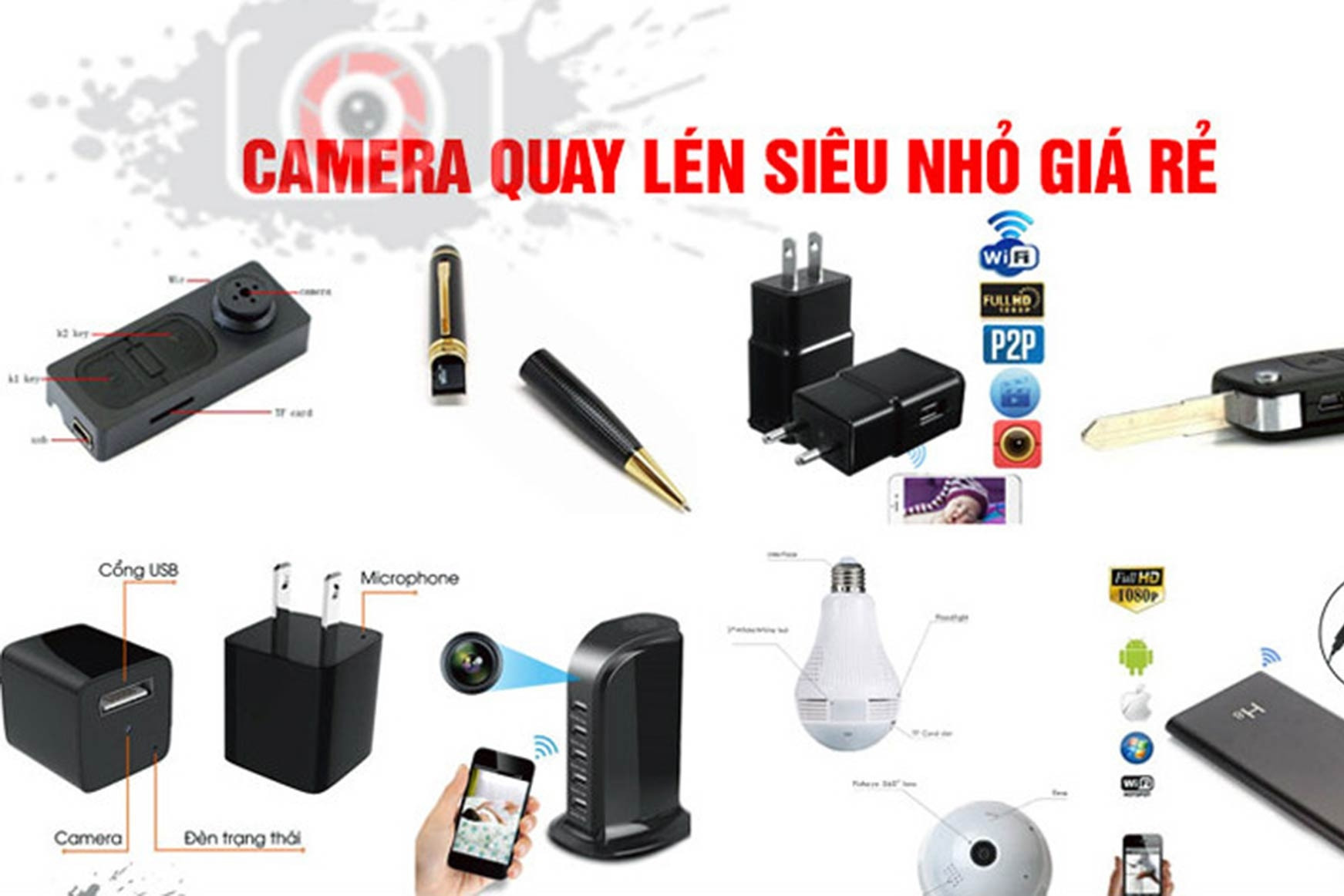 Vàng thị trường tự do giá cao ngất; camera quay trộm giá rẻ giật mình