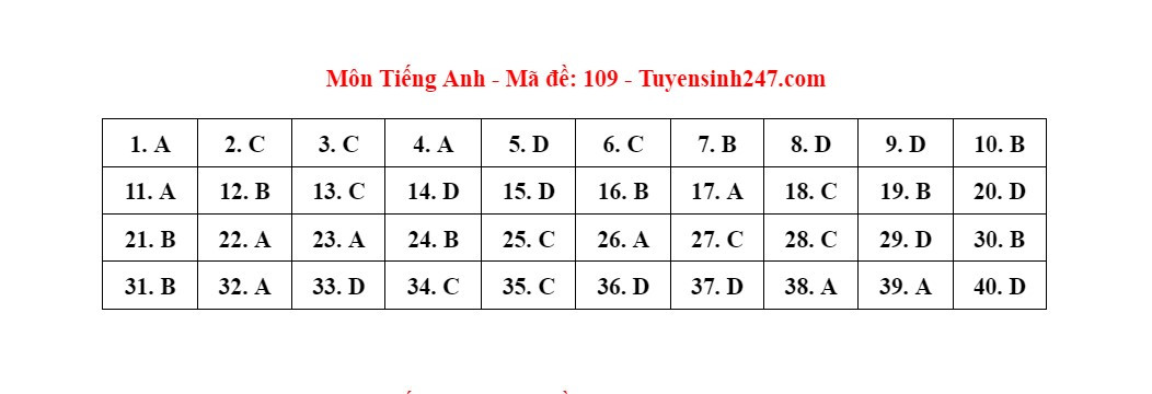 Đề thi và đáp án gợi ý vào lớp 10 Hà Nội năm 2024