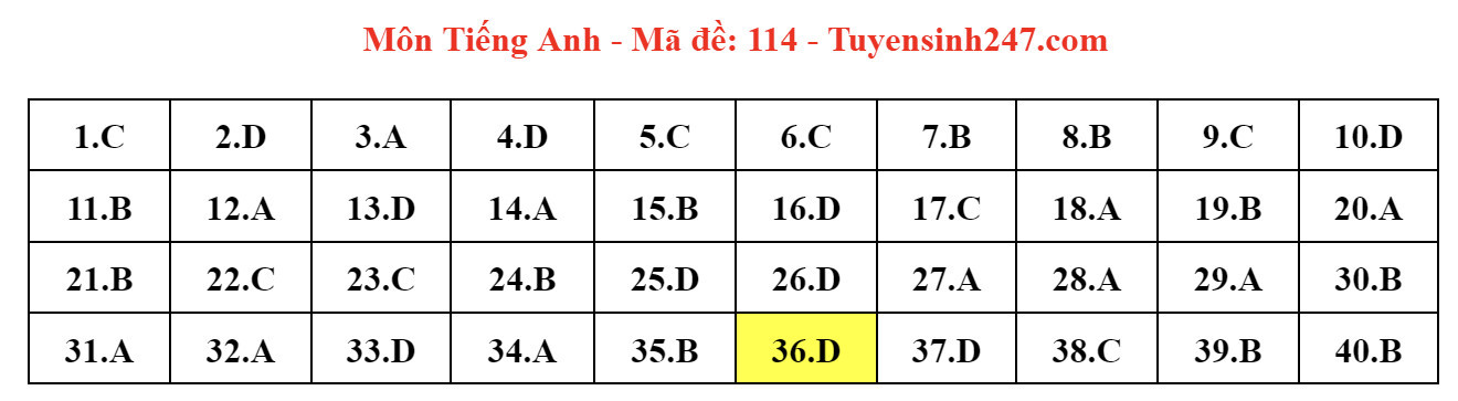 Đề thi và đáp án gợi ý vào lớp 10 Hà Nội năm 2024