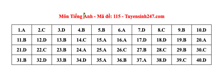 Đề thi và đáp án gợi ý vào lớp 10 Hà Nội năm 2024