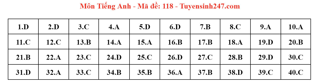 Đề thi và đáp án gợi ý vào lớp 10 Hà Nội năm 2024