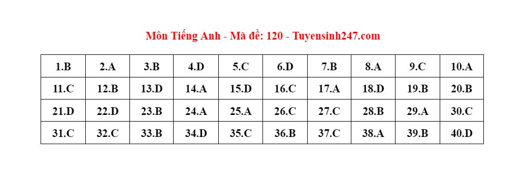 Đề thi và đáp án gợi ý vào lớp 10 Hà Nội năm 2024