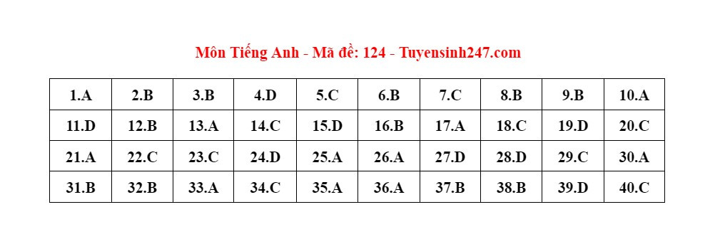 Đề thi và đáp án gợi ý vào lớp 10 Hà Nội năm 2024