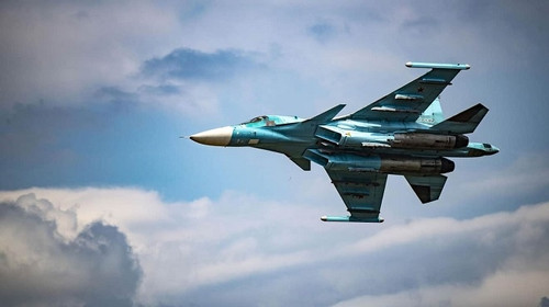 Cận cảnh tiêm kích Su-34 Nga thả bom lượn nặng 3 tấn xuống Ukraine