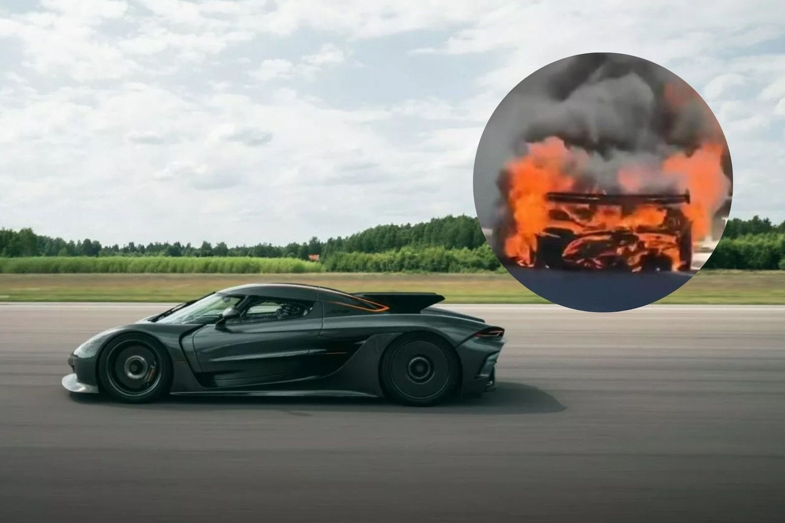 Koenigsegg Jesko từng cháy trụi trơ khung nhưng vẫn đạt 4 kỷ lục tốc độ