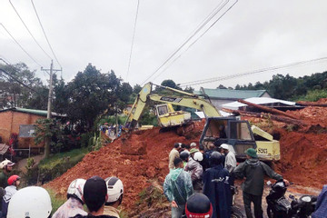 Lại sạt lở đất ở Lâm Đồng, 1 người chết