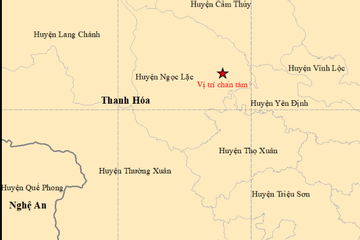 Động đất 4.1 độ richter ở Thanh Hóa, độ sâu tiêu chấn 10km