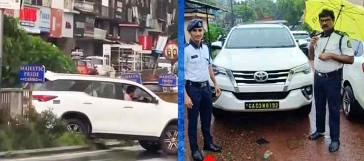 Toyota Fortuner fined for crossing road over divider.jpg