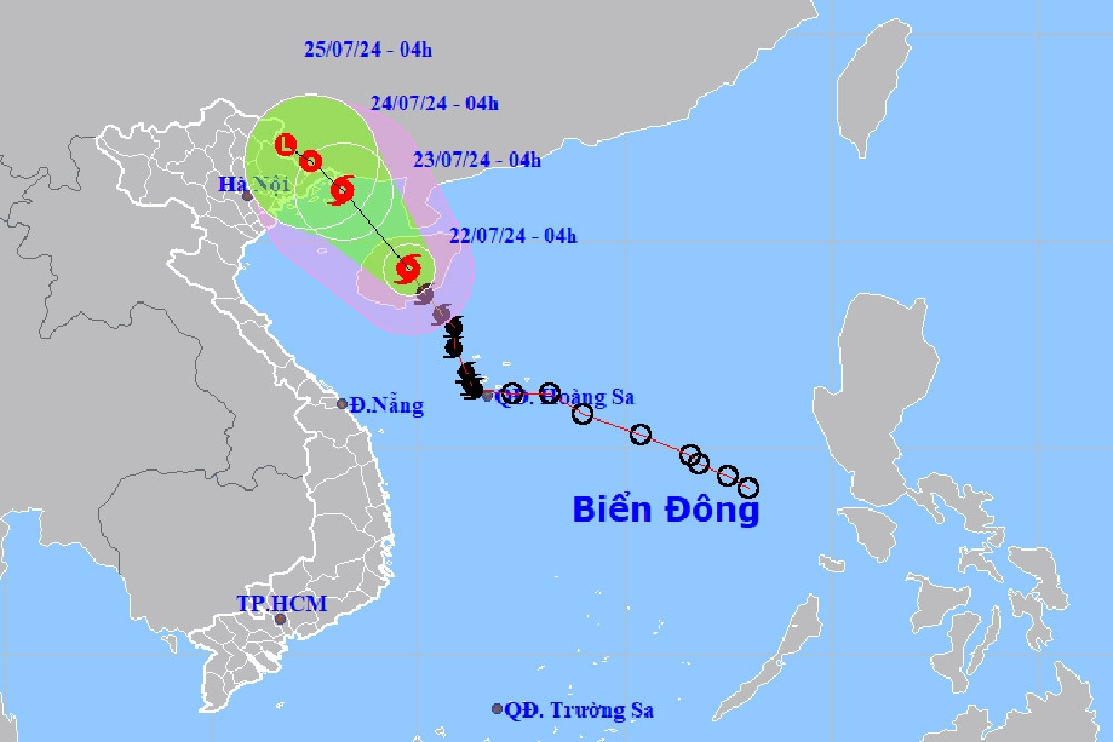 Bão số 2 đi vào Vịnh Bắc Bộ hôm nay, miền Bắc mưa lớn